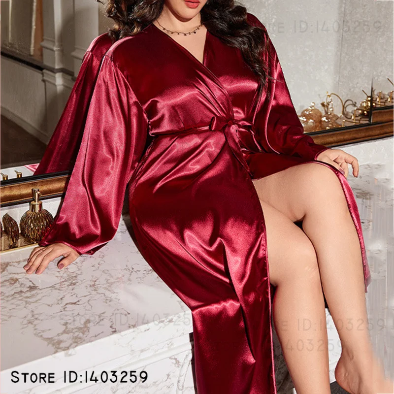 New Plus Size 5XL Satin Long R - đánh giá và giá Smart Home Plus