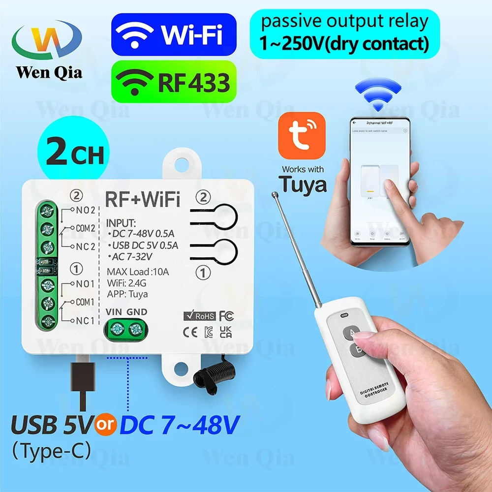 2CH Smart Light Switch Tuya,Wi - đánh giá và giá Universal Remote Smart Home