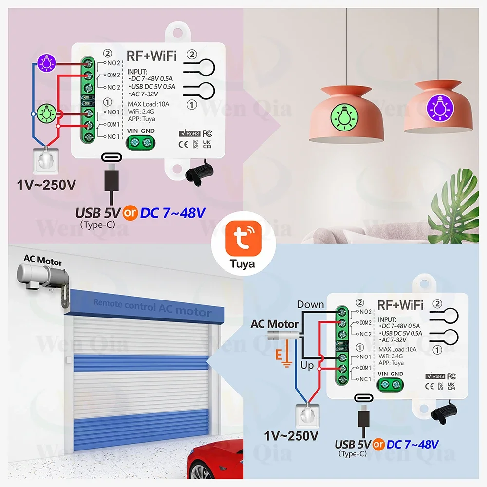 2CH Smart Light Switch Tuya,Wi - đánh giá và giá Universal Remote Smart Home