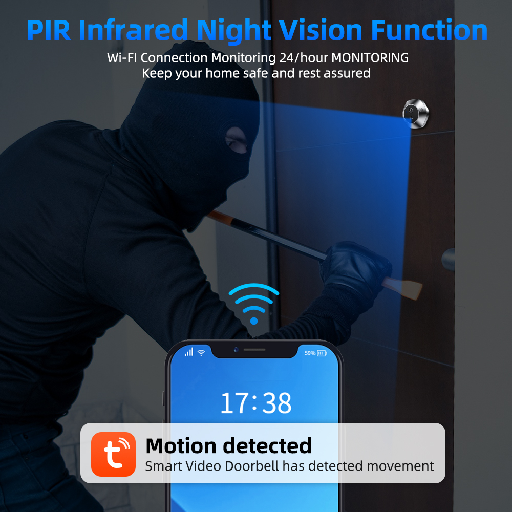 1080P WiFi Peephole Tuya Smart - đánh giá và giá Smart Home Video